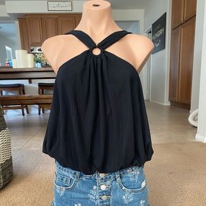 Black Free People flowy tank, size S, new.